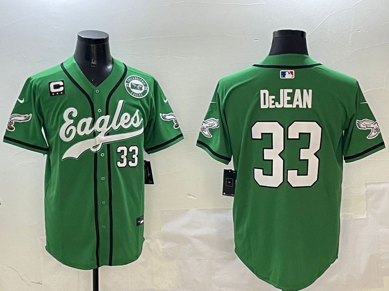 Men Philadelphia Eagles 33 Dejean Green three generations Jointly Name 2025 Nike Limited NFL Jersey style 6